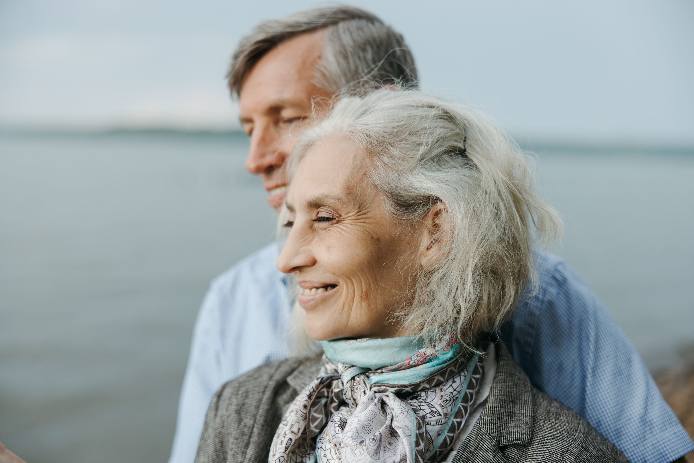 A senior couple enjoying time together outdoors